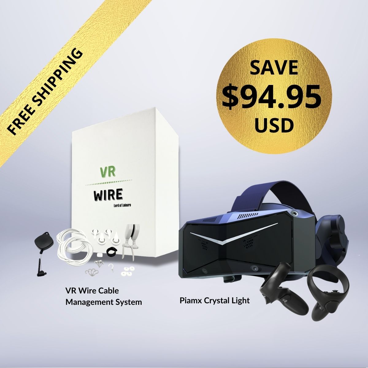 Pimax Crystal Light + Free VR Cable Management Bundle