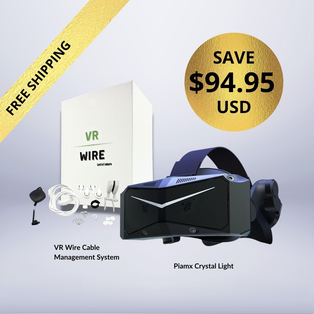 Pimax Crystal Light + Free VR Cable Management Bundle