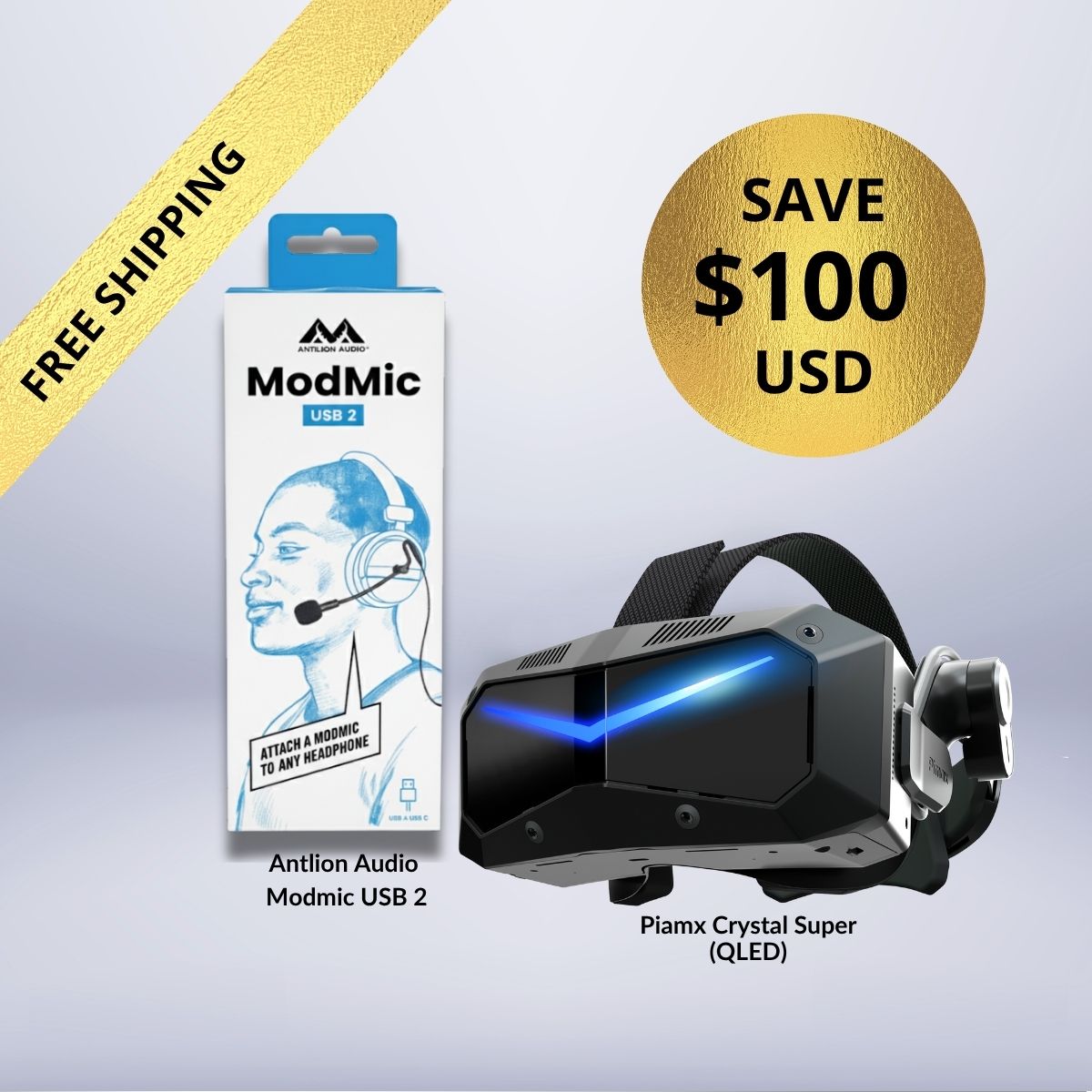 Pimax Crystal Super + Free Premium VR Microphone Bundle