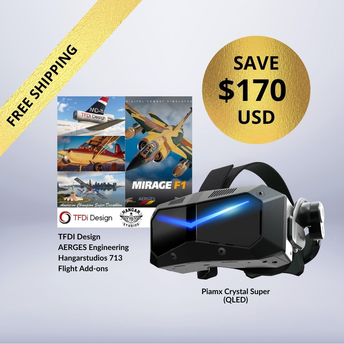 Pimax Crystal Super + Free Flight Add-on Bundle