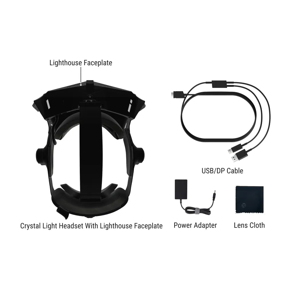 Pimax Crystal Light, Headset mit Leuchtturm-Frontplatte